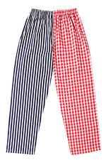 Red Check Navy Stripe Pyjama Bottoms
