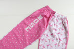 Personalised printed pyjama bottoms with flamingos