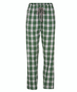 Girls/Children Brushed Green Check Pyjama Bottoms