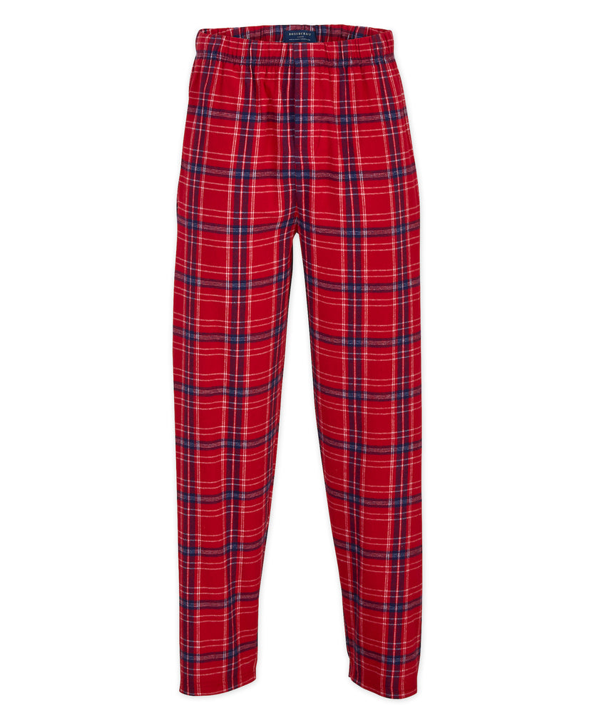 Mens/Boys Brushed Cotton Red/Navy Pyjama Bottoms
