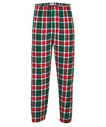 Mens/Boys Brushed Cotton Green/Red Pyjama Bottoms