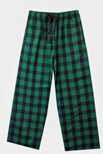 Childrens Small Brushed Green/Black Pyjama Bottoms