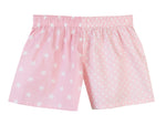 Girls Pale Pink Star / Pale Pink Spot Shorts