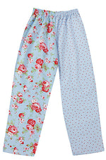 Pj-s Blue Rose Red Spot Pyjama Bottoms