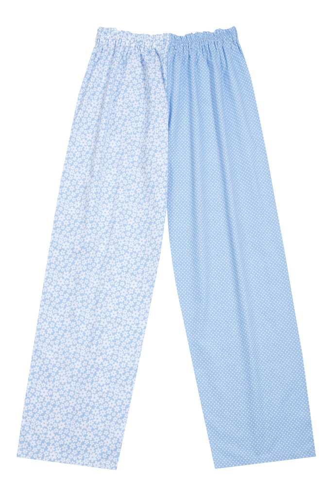 Pj-s Pale Blue Flower Spot Pyjama Bottoms